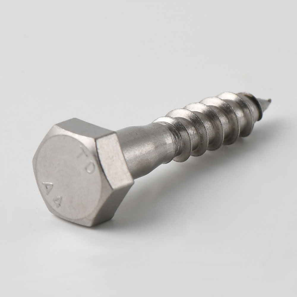A4 stainless DIN 571 hex wood screw 10 x 50