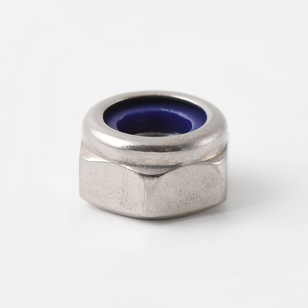A4-80 stainless DIN 985 / ISO 10511 nylok hex nut, low type M4